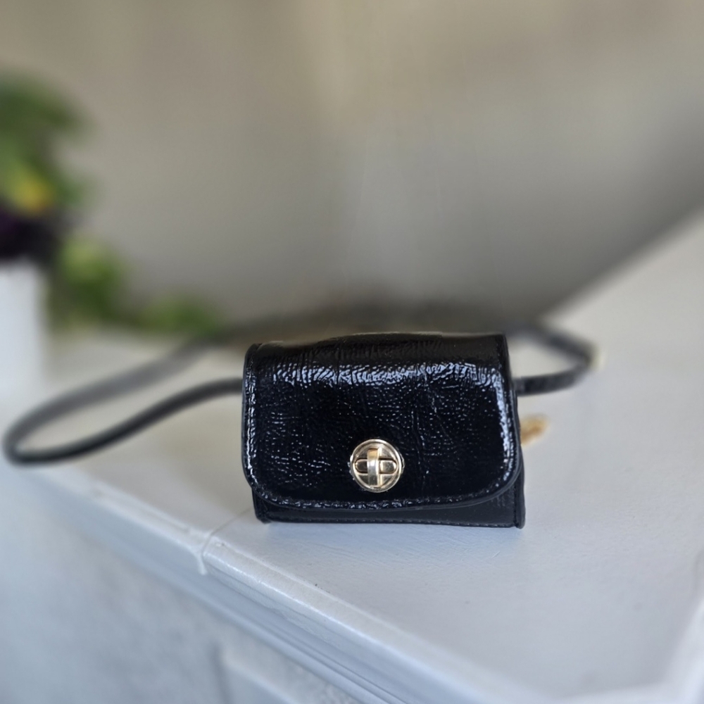 Zara Basic Collection Elegant Black Mini Bumbag - image 8